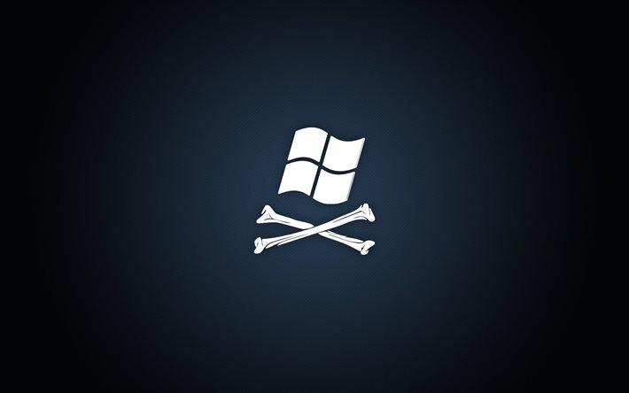 Windows, de Microsoft, fondo gris, de Windows, el logotipo, los huesos