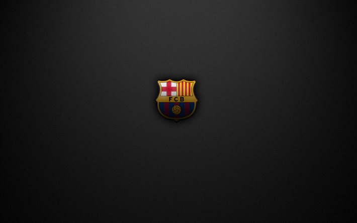 emblem, fotbollsklubb, barcelona, logotyp, fotboll, minimalism