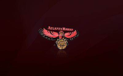 atlanta hawks, emblem, basketball