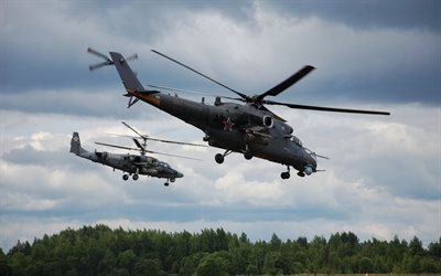 mi-24 35, helicópteros de combate, ka-52, a força aérea russa