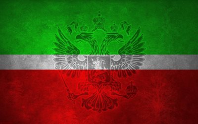 la república de tatarstán, escudo de armas, rusia, bandera de la república de tatarstán