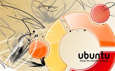 ubuntu, linux, fundo criativo
