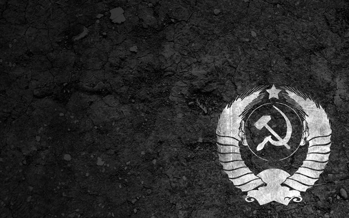 neuvostoliitto, mustavalkoinen valokuva, vaakuna
