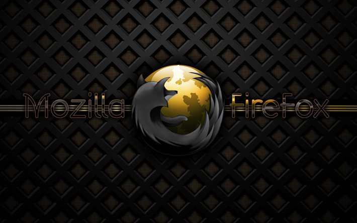 mozilla, webbläsare, firefox, logotyp, svart bakgrund