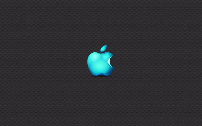 epl, apple, emblema, tenogo sfondo, blu apple