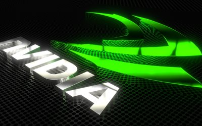 nvidia, logo, green light