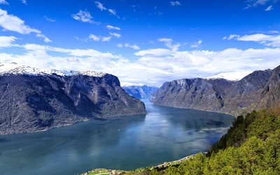 norge, geiranger fjord, fjälllandskap, sten
