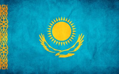 cazaquistão, a bandeira do cazaquistão, brasão de armas