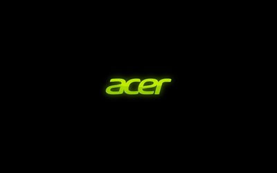 logotyp, acer, svart bakgrund