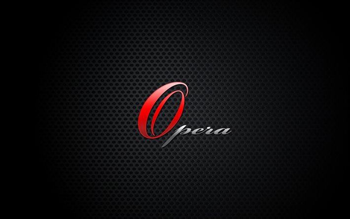 opera, browser, logo, sfondo nero