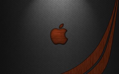 apple, epl, en bois de logo, de veille