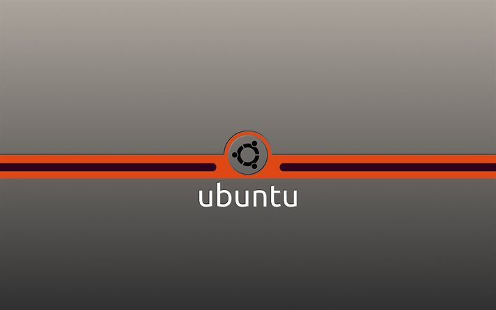 ubuntu, 灰色の背景, セイバー, ユビキタス