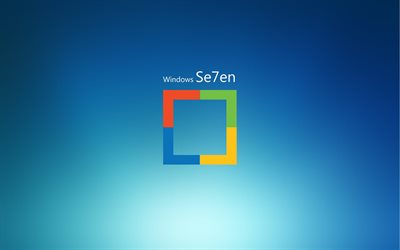 se7en, microsoft -, sieben -, windows-logo, abstraktion, windows 7