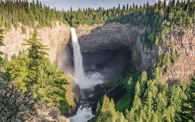 canada, helmcken falls, summer, the waterfall helmcken, british columbia