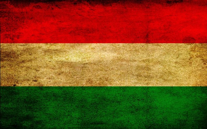 बनावट, विंटेज, का ध्वज हंगरी, हंगरी