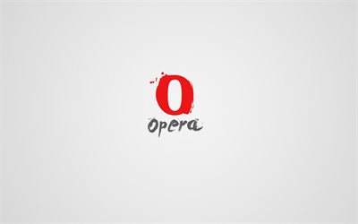 minimalismo, logo, browser, opera