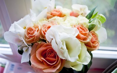 bouquet de rosas, flores