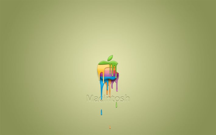 apple macintosh, logotyp, kreativ