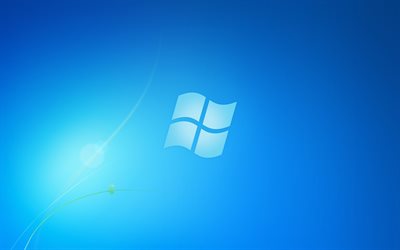 Windows, Microsoft, le logo, le fond bleu