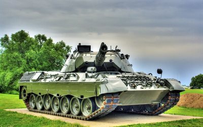 panzer, leopard-c2 -, kampf -, rüstung, museum, hdr