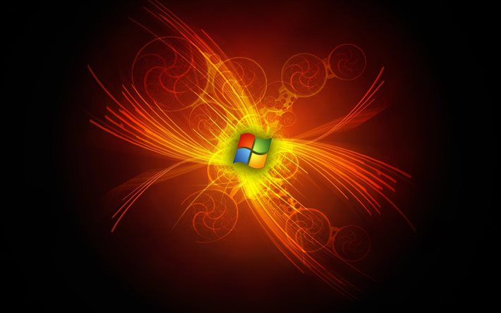 logo, Microsoft, Windows, poutres