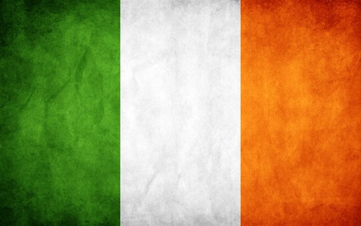 İrlanda, bayraklar, İrlanda bayrağı grunge bayrak