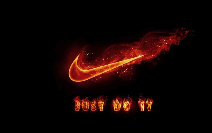 Scarica Sfondi Nike Logo Fuoco Lo Slogan Per Desktop Libero