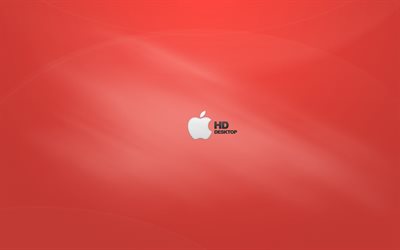 apple, le logo, les epl, de veille, fond rouge