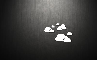 nuages, fond gris, du minimalisme