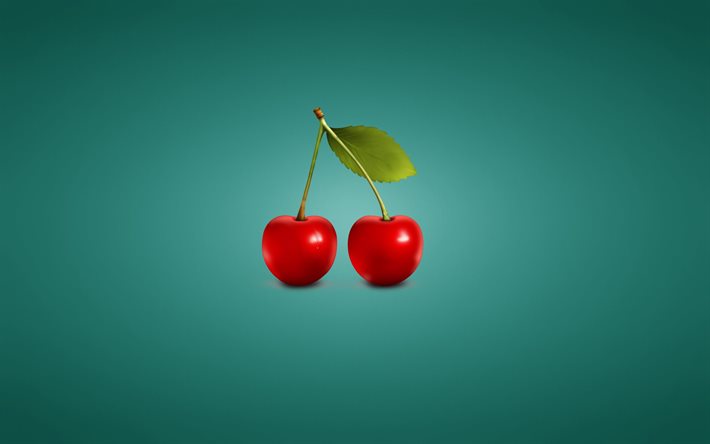 minimalism, cherries, background