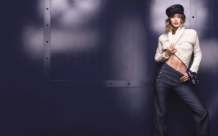Gigi Hadid, 4k, top-modèles, photoshoot, 2016, blond, beauté
