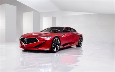 Acura Précision, en 2017, des concepts, des supercars, rouge acura