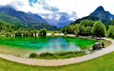 Slovenia, estate, montagna, monti Tatra, foresta, Kranjska Gora