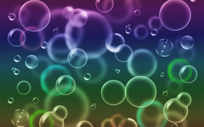 soprador de bolhas, criativo, borrão, bolhas multicoloridas