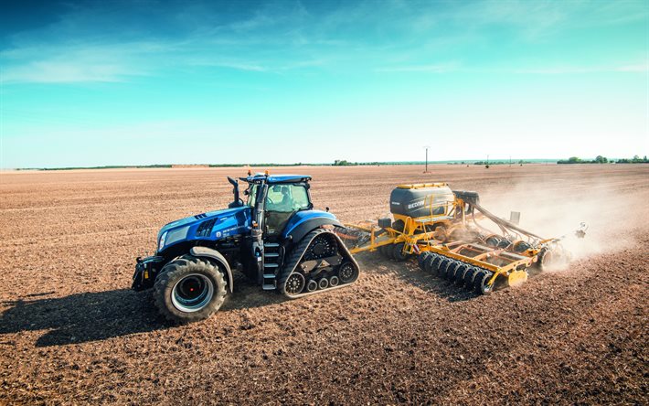 new holland t8 genesis, tractores agrícolas, labranza del campo, tractor de orugas, t8435 genesis, maquinaria agrícola, tractores modernos, new holland