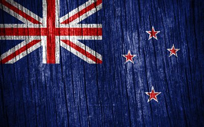 4K, Flag of New Zealand, Day of New Zealand, Oceania, wooden texture flags, New Zealand flag, New Zealand national symbols, Oceanian countries, New Zealand
