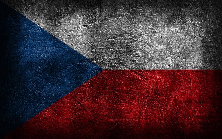 4k, drapeau de la république tchèque, la texture de la pierre, le drapeau de la république tchèque, la pierre de fond, le drapeau tchèque, l art grunge, les symboles nationaux de la république tchèque, la république tchèque