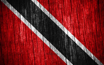 4k, trinidad ve tobago bayrağı, trinidad ve tobago günü, kuzey amerika, ahşap doku bayrakları, trinidad ve tobago ulusal sembolleri, kuzey amerika ülkeleri, trinidad ve tobago