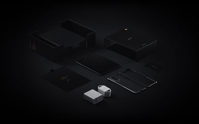 xiaomi mi mix fold 2, hopfällbar smartphone, modern teknik, smartphones, svart mi mix fold, xiaomi