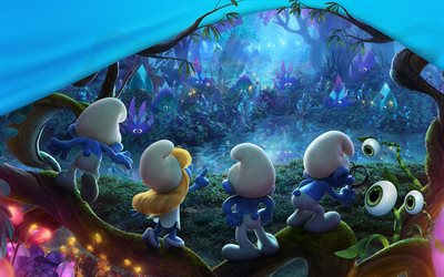 Smurfs The Lost village, poster, 2017, 3D-animation