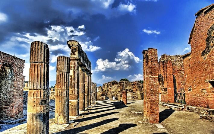 ruinas, columnas, grecia