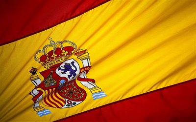spanien, die flagge von spanien, leinwand