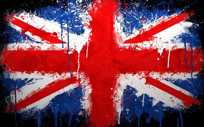 kreativa, brittiska flaggan, måla