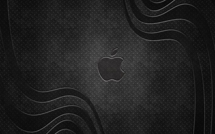 apple, epl, placa de metal, logotipo