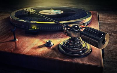 gramophone, retro, player
