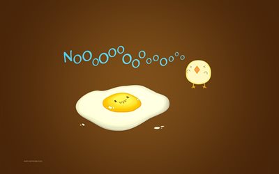 スクランブルエッグ卵, 鶏, ミニマリズムにおけるメディウム