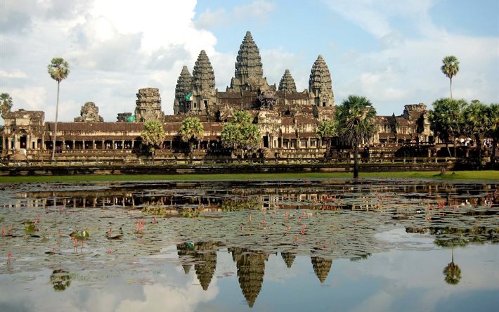 cambogia, siem reap, antico, architettura
