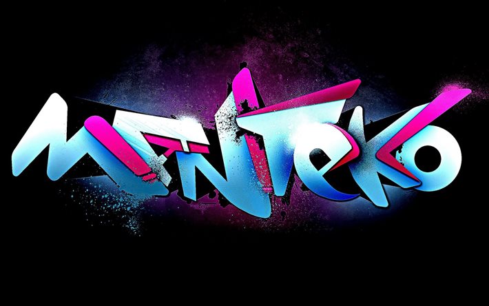 bright graffiti, abstraction, letters
