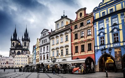 ev, sokak, cafe, Prag, Çek Cumhuriyeti