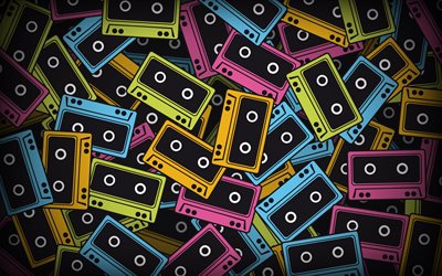 la textura, el cassette de audio, creativo